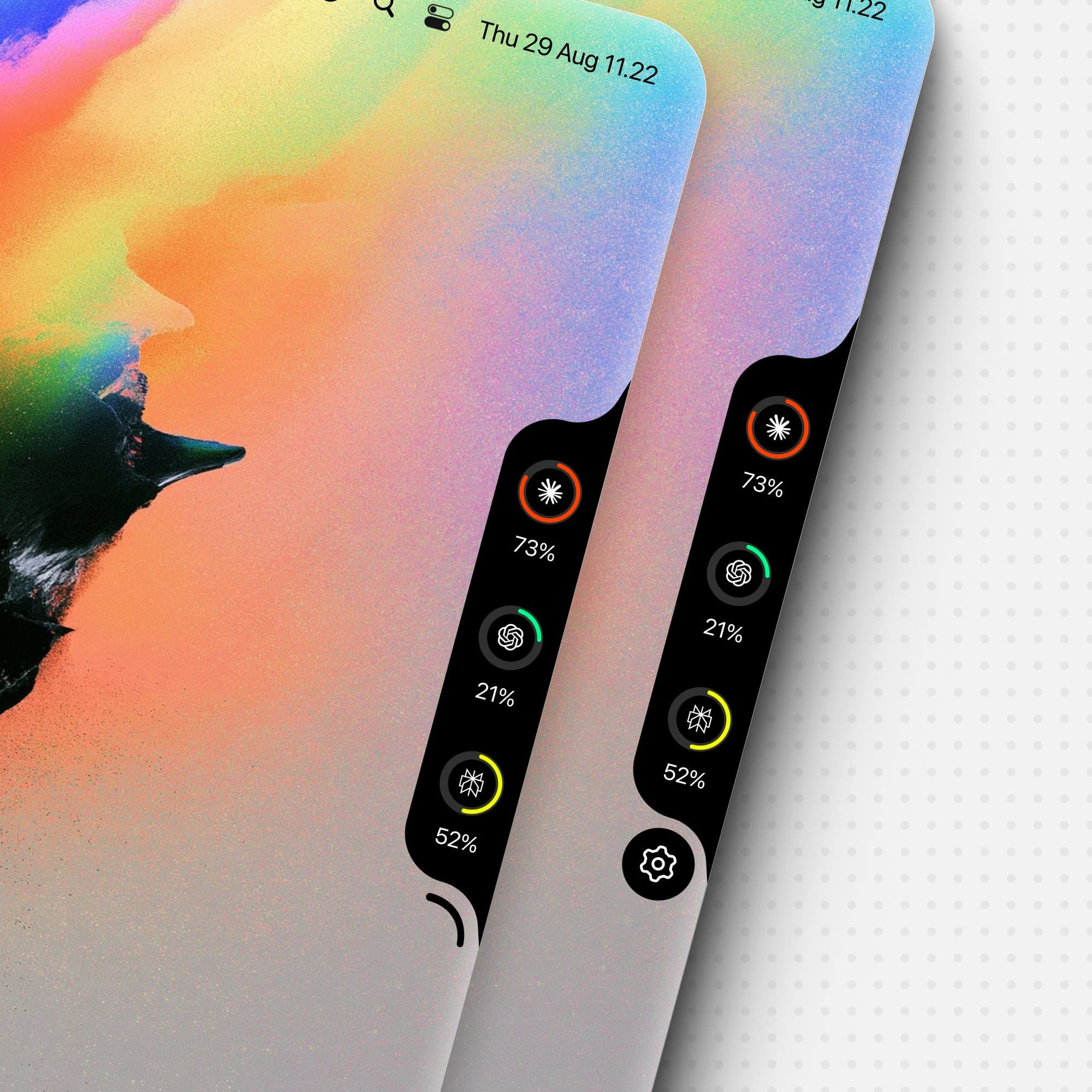 Side-notch vertical control rail