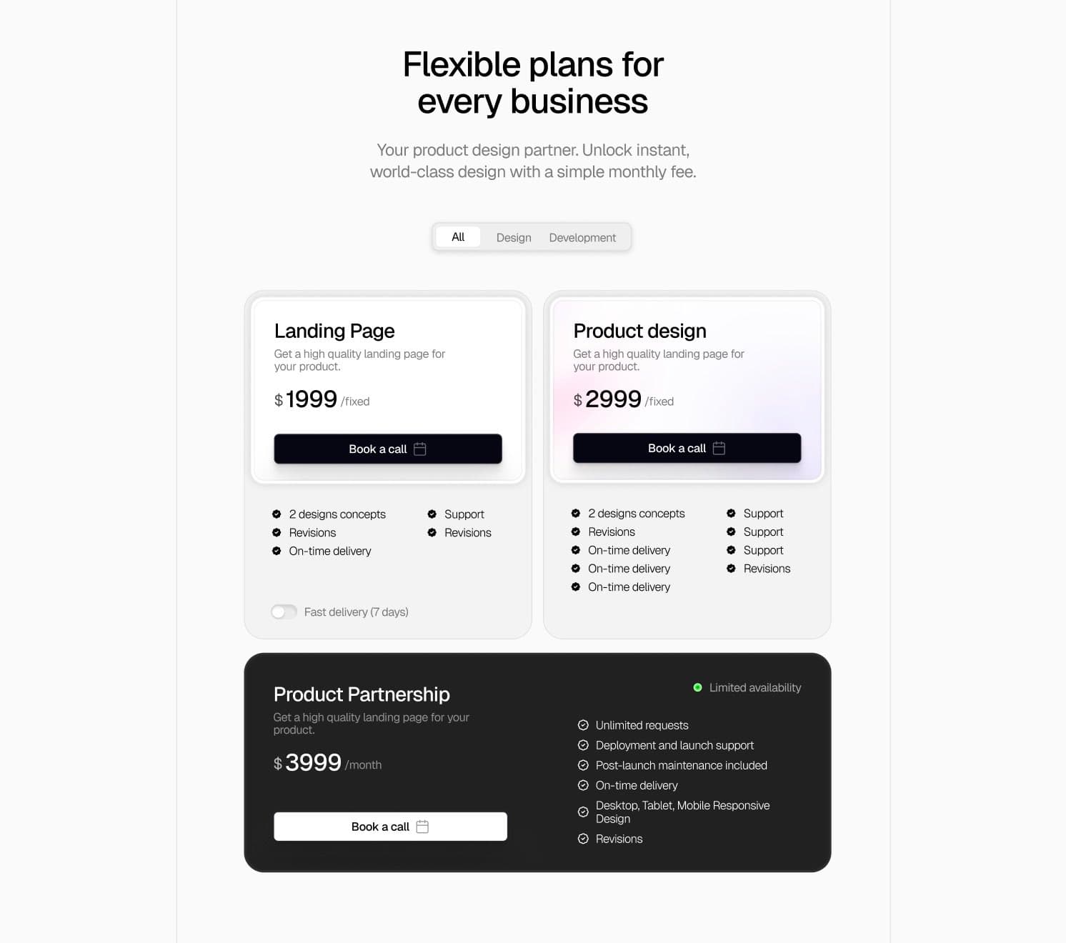 Pricing section ✨