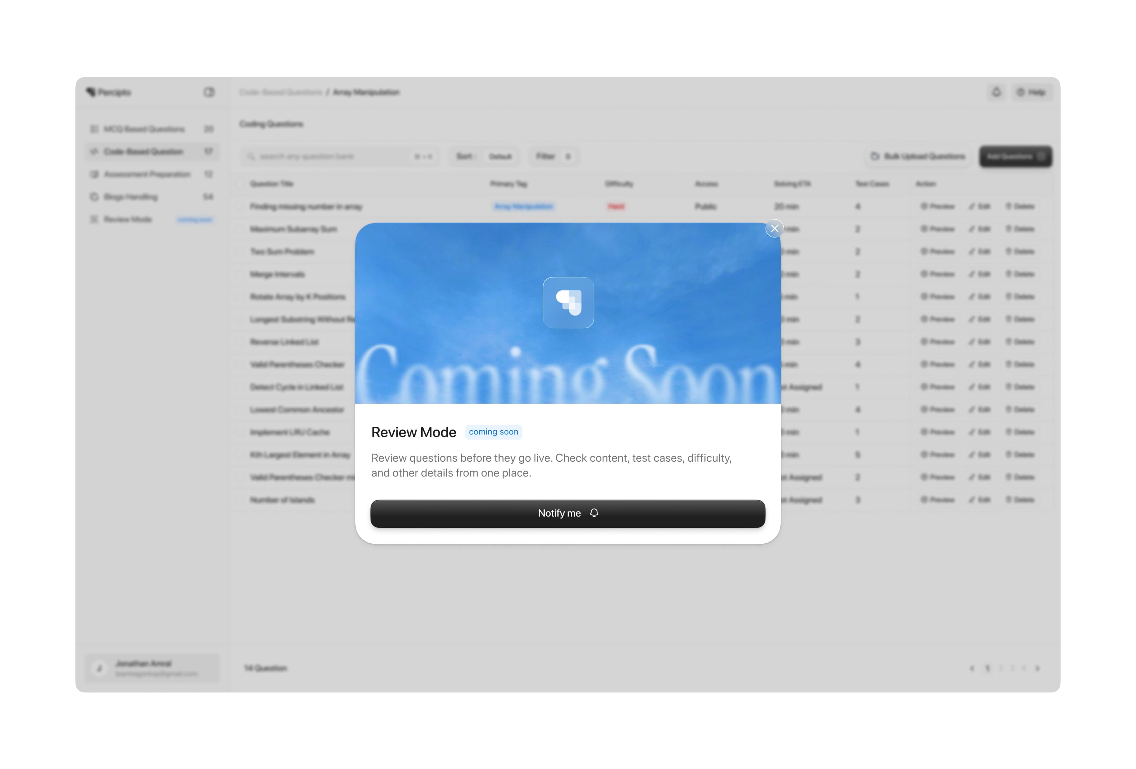 coming soon modal design