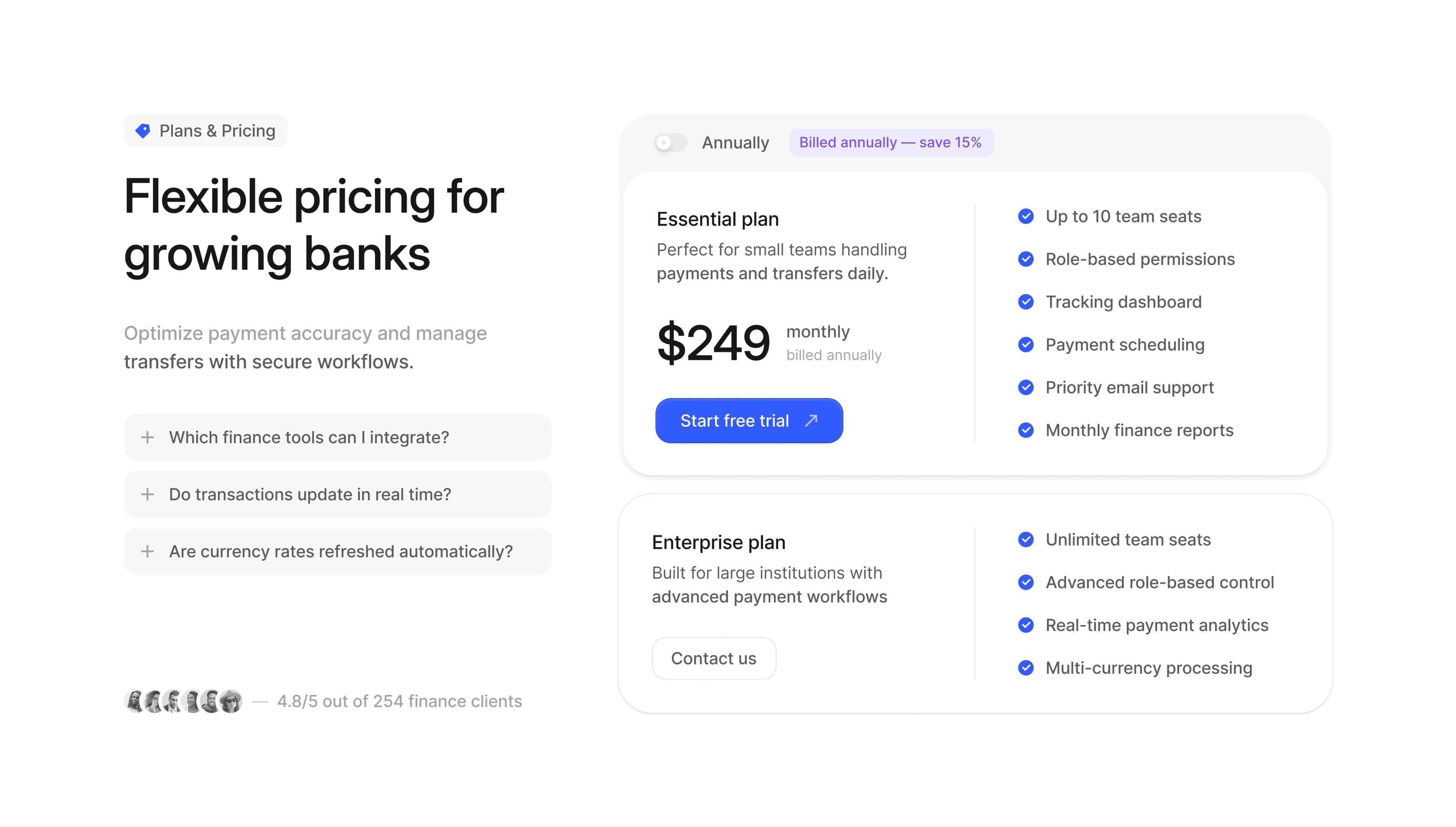 Pricing section for @alignui landing page kit ✨