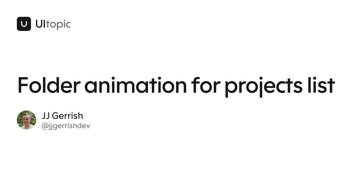 Folder animation for projects list · UItopic